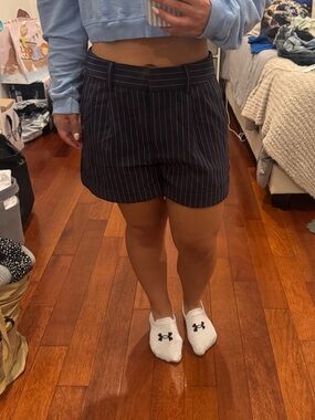 Express Black Pinstripe Bermuda Shorts